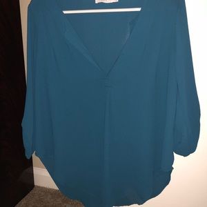 NWOT Teal Lush 3/4 Sleeve Top, Size XS